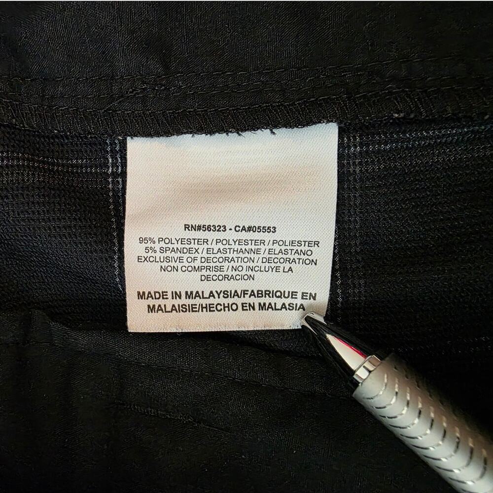 Nike black grey plaid flat front athletic golf shorts - 40 - Picture 5 of 5